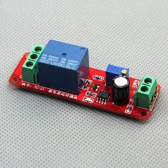 KONTONTY DC 12V NE555 Adjustable Delay Timer Module with Relay for High Current and Damage Prevention