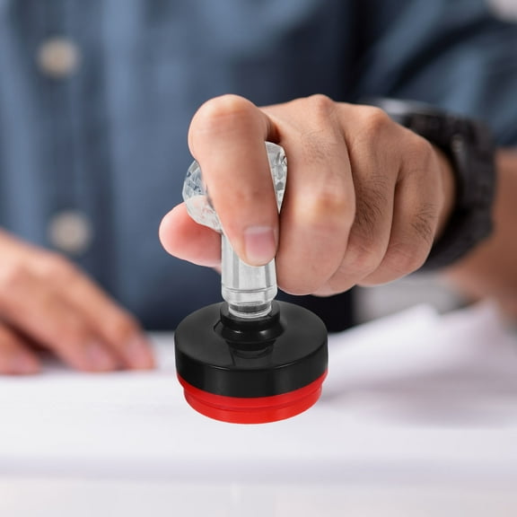 KONTONTY Diy Plastic Stamp Photosensitive Stamp Card Ring Edge Business Stamper Diary Craft Stamper For Scrapbooking Journaling Crafting