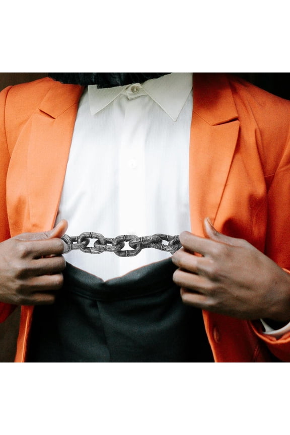 Plated Fake Dog Chain Leash Durable PVC Decorative Chain for Outdoor Use