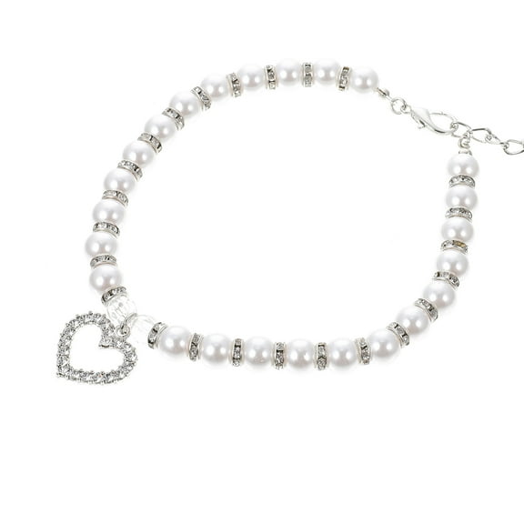 KONTONTY dog necklace collar Collar White Copper Pet Owners Daily Wear 1Pack