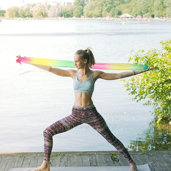 KONTONTY Dress up Ribbon Ball Prop Tai Chi Practicing Supply Fitness