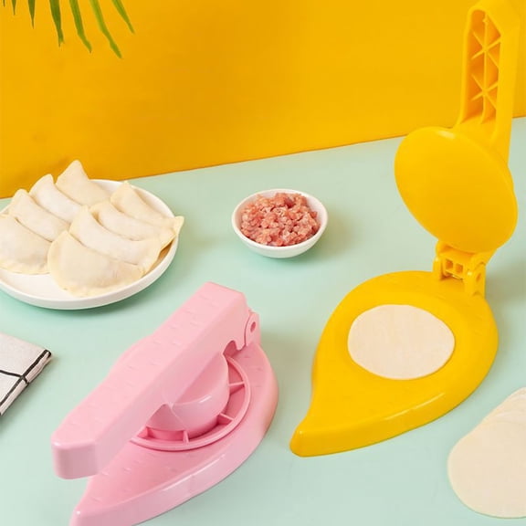 KONTONTY Yellow Dough Pressing Mold for Dumpling and Wonton Wrapper Tool Made of Food Safe Plastic