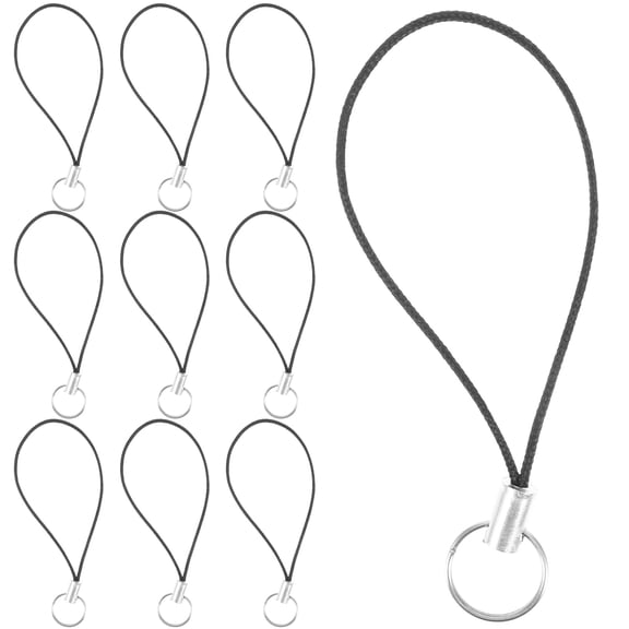 KONTONTY Durable Black Nylon Phone Strap for Keys Phone Lanyard and Mobile Accessories