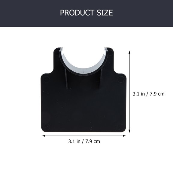 KONTONTY Durable Black Pool Support Brackets for Hose Stability and Straightening in Pool Applications PP Material 2 Sets