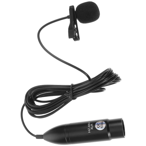KONTONTY Wearable Lavalier Microphone with Collar Clip for Stage Recording