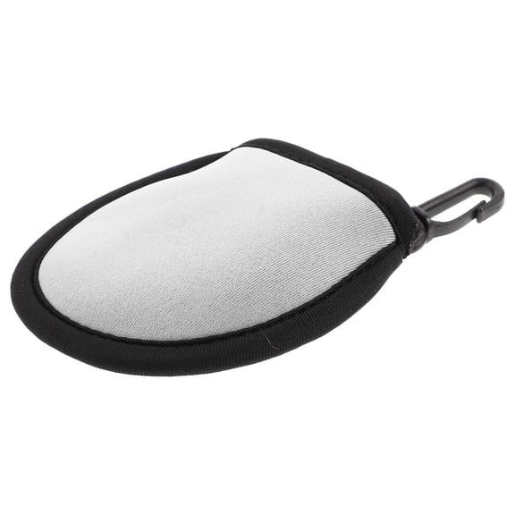 KONTONTY Portable Neoprene Golf Ball Holder with Hook Durable White Golf Ball Protector for Outdoor Use