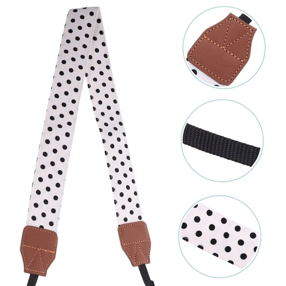 KONTONTY Durable White Camera Shoulder Belt for Secure Camera Carrying and Hands Free Use