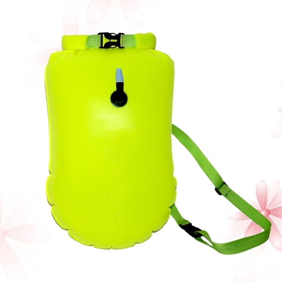 KONTONTY Premium PVC Swim Buoy with Dry Bag Compartment Lightweight Floatation Storage Yellow