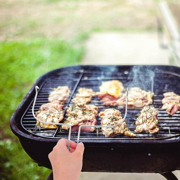 KONTONTY Electric Oven Chicken Roast Tong Anti-Scald Food Fork Versatile Food Clip Tong Roast Chicken Tong Convenient Tong Kitchen Oven Pick Tong