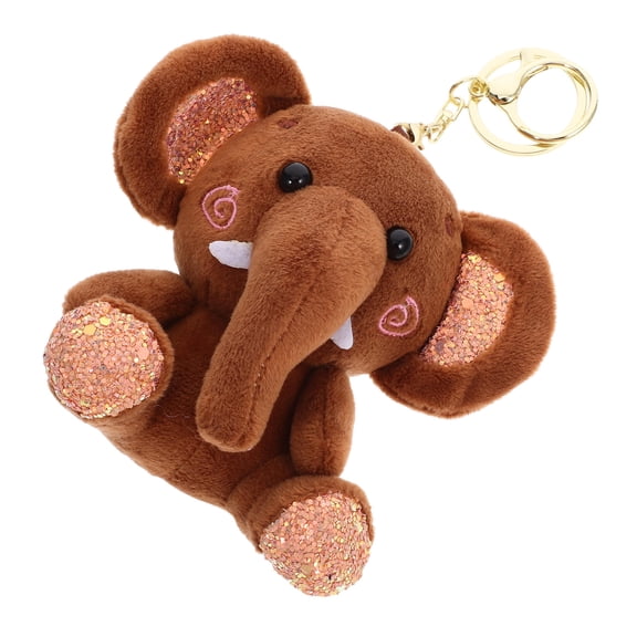 KONTONTY Plush Elephant Keychain and Bag Charm Set - Cute and Trendy Accessories for Bags, Backpacks, and Stylish Decoration