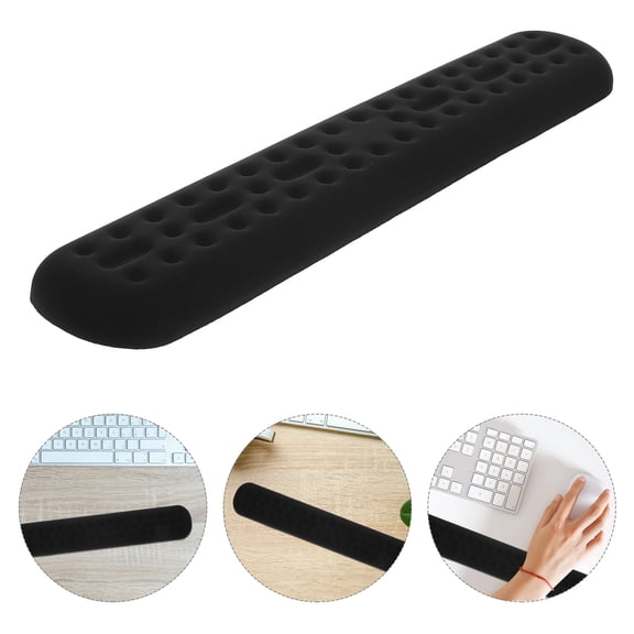 KONTONTY Black Memory Foam Wrist Guard for Keyboard and Mouse Ergonomic Slow Rebound Support