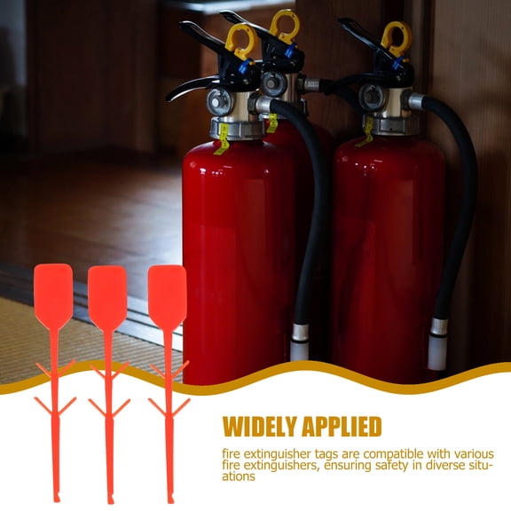 KONTONTY FRCOLOR 100PCS Security Seals Tamper Proof Self Locking Tags Pull Tie for Fire Extinguisher Safety Tags