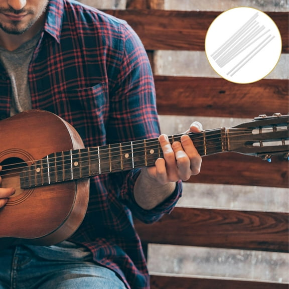 KONTONTY Guitar Fretboard Side Dot Markers Enhance Playing Skills and Accuracy White ABS for Guitar Use 10pcs