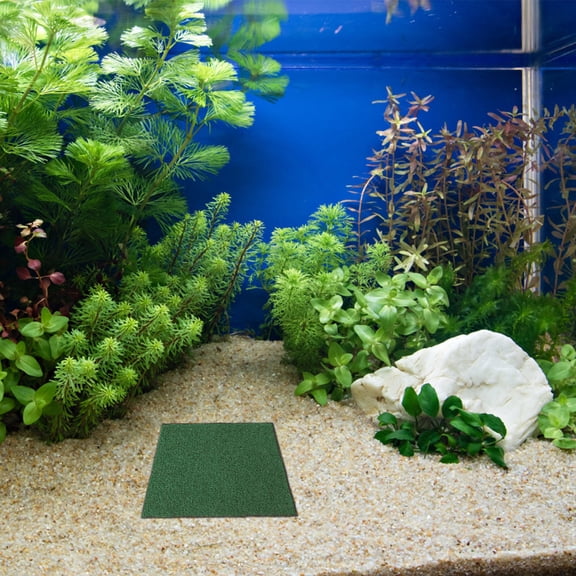 KONTONTY Fake Grass Pad For Aquariums Aquarium Grass Turf Cut-to-Size 1Pcs