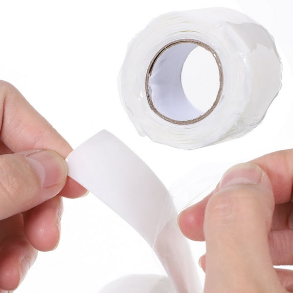 KONTONTY White Silicone Rubber Duct Tape for Home Use, Pipe Leak Repair and Sealing Solution