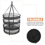KONTONTY Flexible Drying Net, Black Stainless Steel, Breathable Mesh for Outdoor Storage