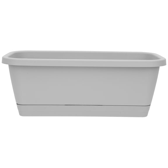 KONTONTY Household Vegetable Planting Container Grey Plastic with Drainage for Patio and Porch