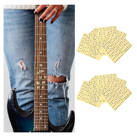KONTONTY Fret Number Label Stickers 7-Pack Easy to Apply Adhesive Stickers for Guitar Learning and Practice