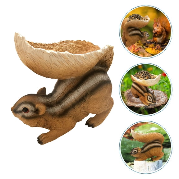 KONTONTY Squirrel Shaped Resin Statue Home Decor Assorted Color 1Pcs 8.5x7.9in