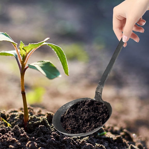 KONTONTY Ergonomic High Carbon Steel Cultivation Feeding Spoon Garden Shovel Rust Resistant