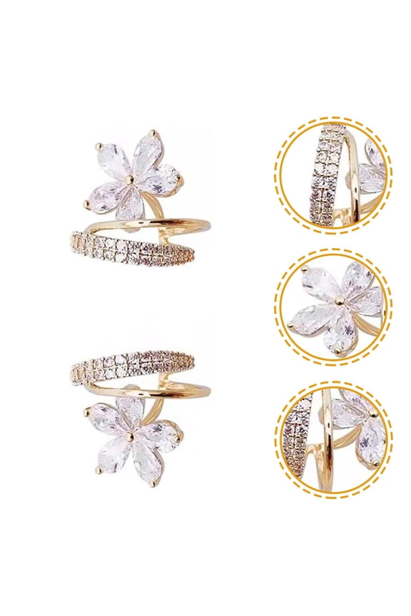 1 Pair Crawler Stud Earrings for Women with Alloy Golden Look