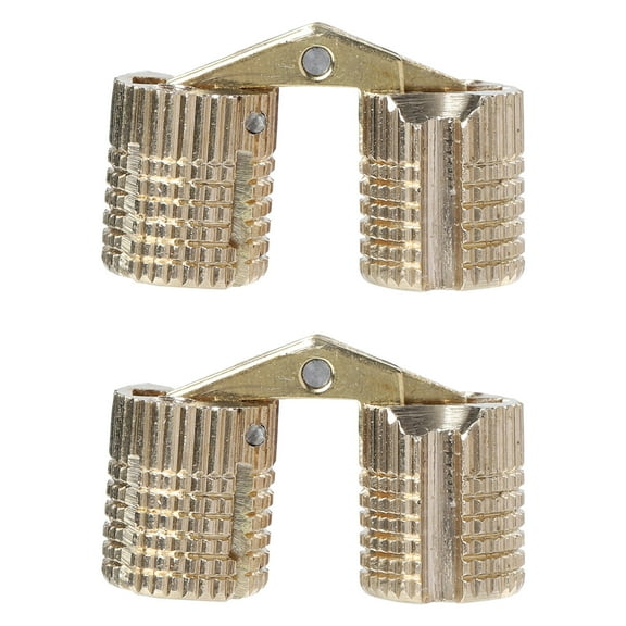 KONTONTY Cabinet Hinges Golden Brass 2Pcs For Tables Chest Hinges 180 Degree Opening Angle