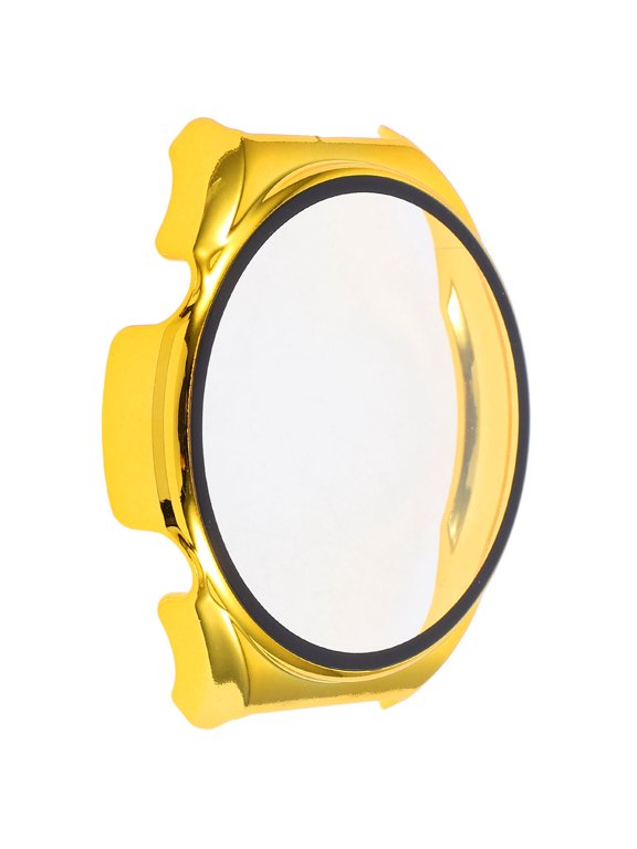 Golden Watch Face Protector Case with Tempered Glass for Smartwatch