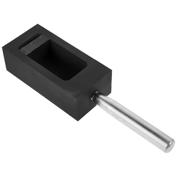 KONTONTY Graphite Ingot Mold for Melting Casting Graphite Mold for Copper Aluminum Non-Ferrous Metal DIY Metal Casting Tool with Handle