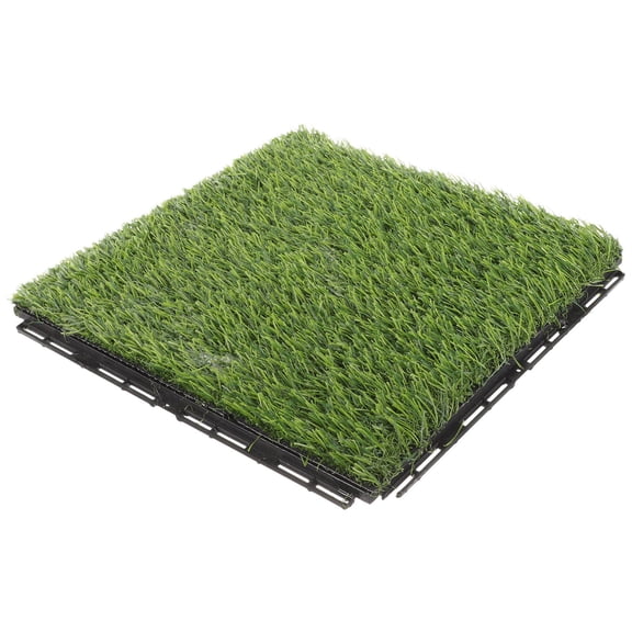 KONTONTY Green Fake Grass Turf Mat for Realistic Landscaping Decor