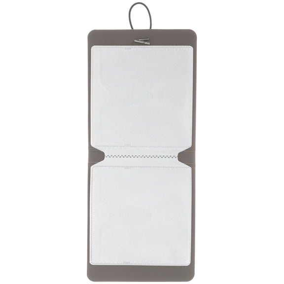 KONTONTY Grey Cd Storage Binder with Scratch Protection and Replaceable Labels for Home Use
