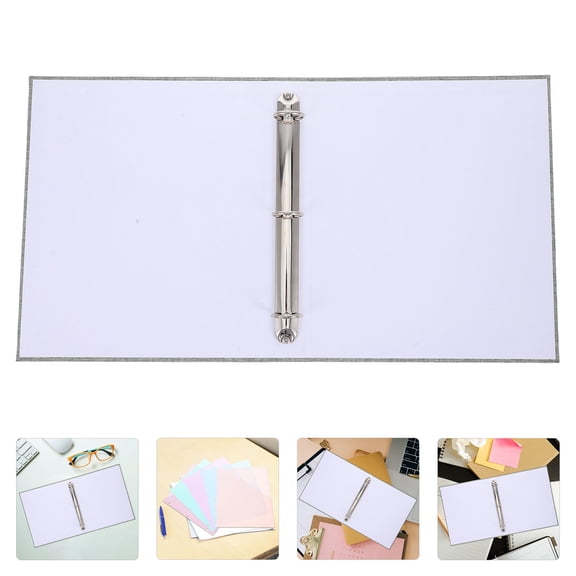 KONTONTY Grey Fabric Binder for Document Organization at Home Use for 1Set