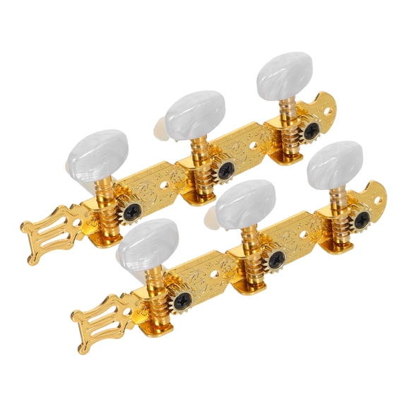 KONTONTY 2Pcs Acoustic Guitar Tuners White Iron Material Quick Tune Pegs for Daily Use