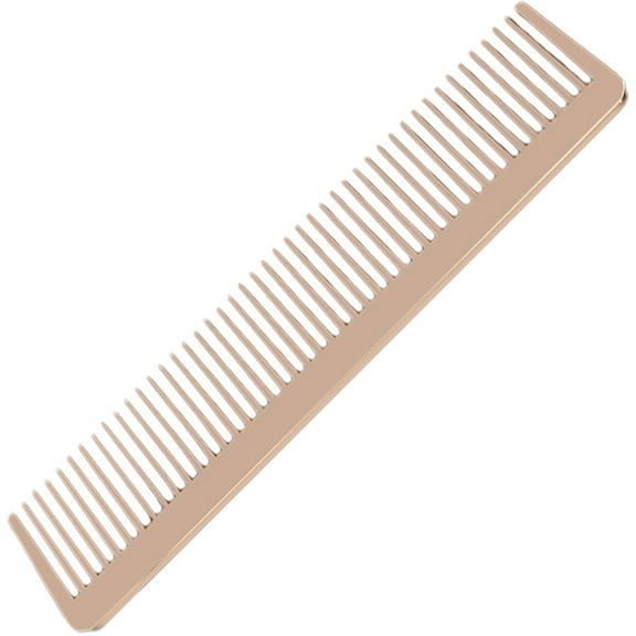 KONTONTY Lightweight Metal Hair Comb in Golden Color Ideal for Hair Cutting and Beard Styling