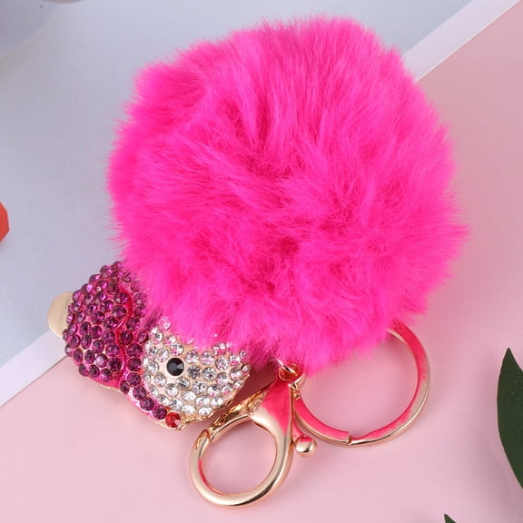 KONTONTY Rabbit Keychain Metal Rosy Hanging Pendant for Decoration Premium Bag Car Key Holder Durable Fashionable 2.5cm