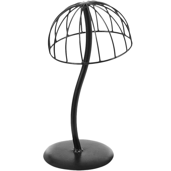 KONTONTY Hats Display Rack Hat Shaper Stand Black Metal 1Pack
