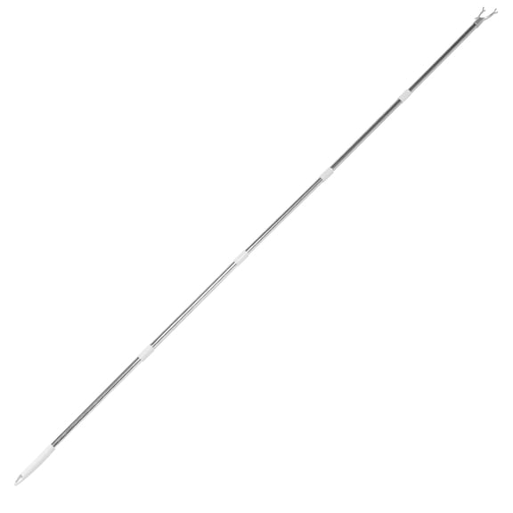 KONTONTY Heavy Duty Extendable Telescoping Clothesline Rod, White Pole for Hanging and Drying Clothes at Home
