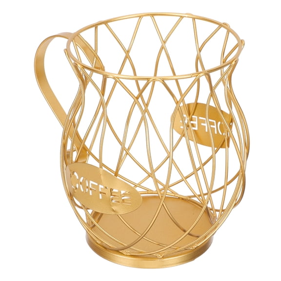 KONTONTY Stylish Golden Wire Fruit Basket for Home Use, 1 Pack - and Decorative Fruit Holder