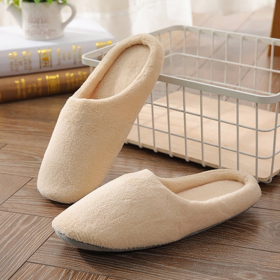 KONTONTY 1 Pair Slippers for Indoor Lightweight Khaki for Women Home Use
