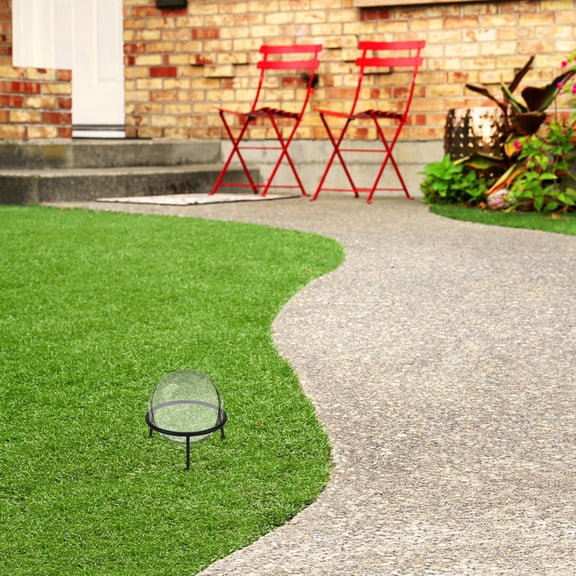 KONTONTY Metal Crystal Sphere Holder Black Stand with Elegant Wrought Iron Design