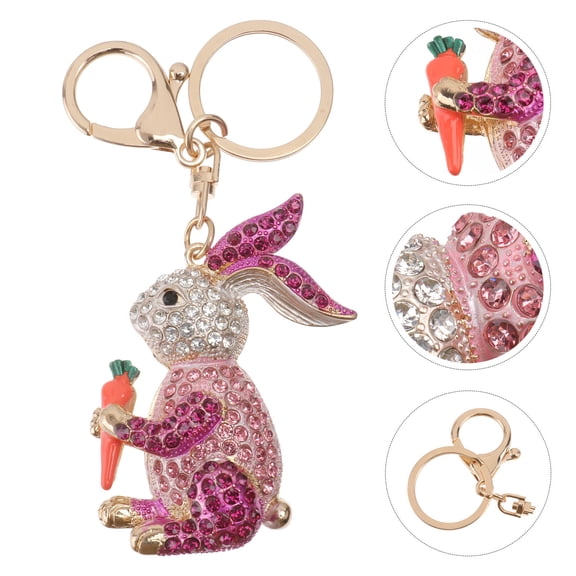 KONTONTY Keychain Accessories for Women Cute Key Chains Pink 1Pack