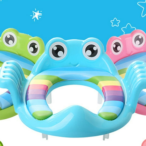 KONTONTY Child Potty Seat Toilet Trainer for Kids PP Blue Round Portable 1Pcs