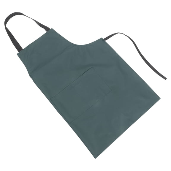 KONTONTY Dark Green PVC Chef Apron for Cooking Dishwasher and Restaurant Use