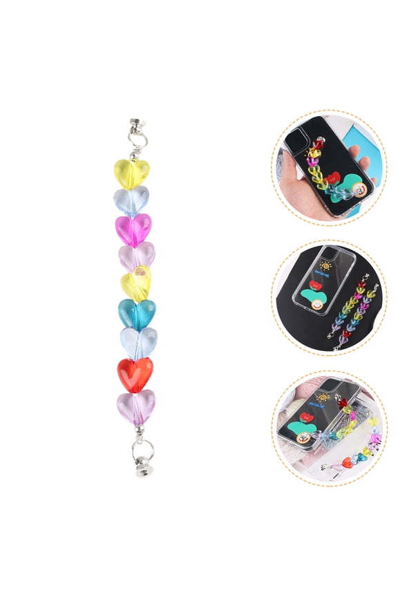 Phone Keychain Strap Assorted Color Resin Chain Mobile Phone Accessories 1Set