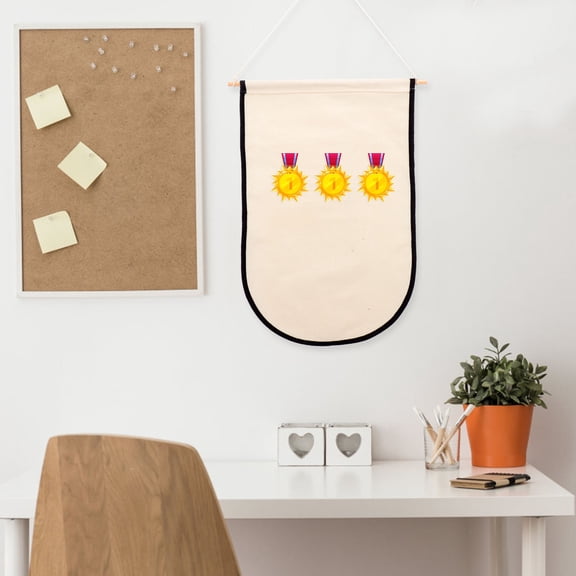 KONTONTY Light Brown Hanging Badge Organizer Wall Mounted for Easy Access and Stylish Storage of Brooches and Medals