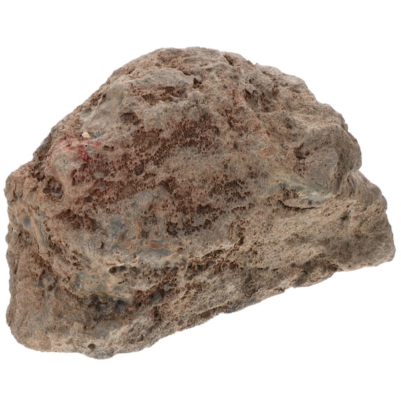 KONTONTY Light Brown Resin Reptile Habitat Hide Cave with Creative Design for Pet Enclosure