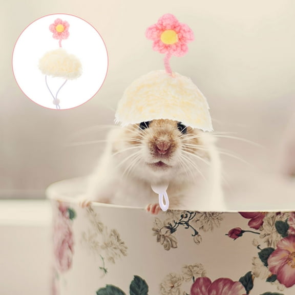 KONTONTY Lightweight Small Pet Hamster Hat, Decorative Headwear for Easter, Birthday, Cosplay and Festive Celebrations