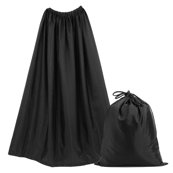KONTONTY Portable Changing Room Black Polyester Fabric Privacy Shelter for Outdoor Use
