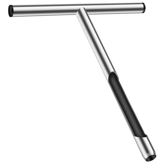 KONTONTY Metal Soil Sampler Probe Plated Silver Color with T Handle for Easy Soil Collection and Analysis