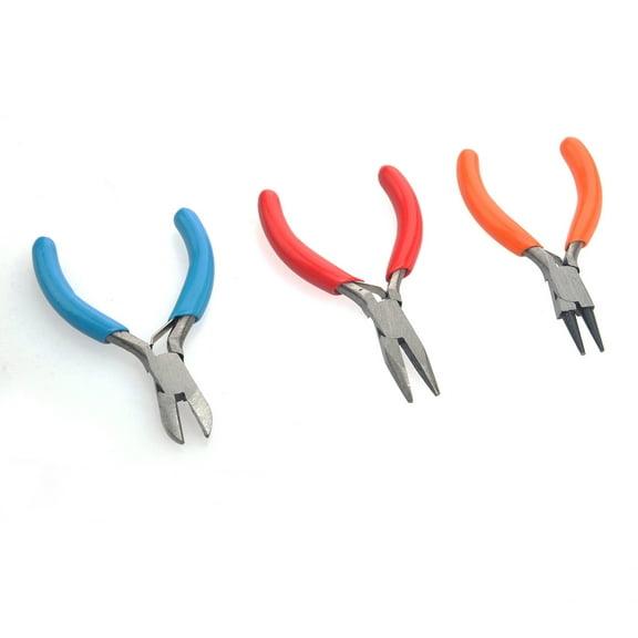 KONTONTY Mini Pliers Small Pliers Set for Jewelry Making Multi Color Professional Bracelet Tool