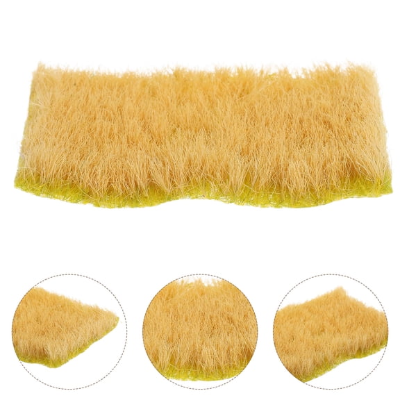 KONTONTY Realistic Yellow Fake Grass for Model Train Landscape and Dollhouse Decoration